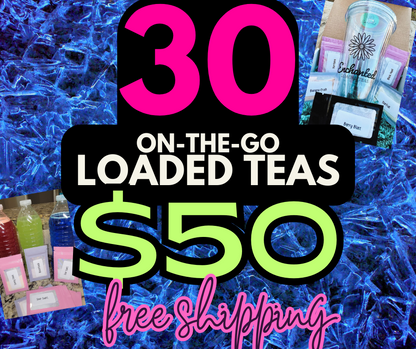 Best Selling Loaded Teas 30 pack mini Travel Size FREE SHIPPING High energy Sugar Free Liquid IV Electrolyte Drink Mix At Home (Copy)